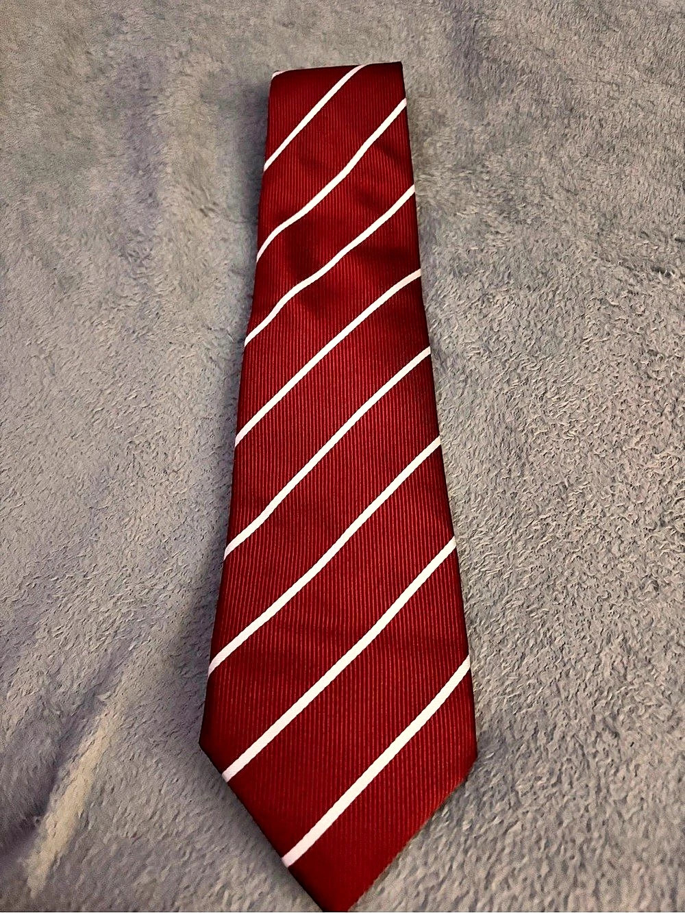 Giorgio Armani Striped Silk Tie in Red & White Like New